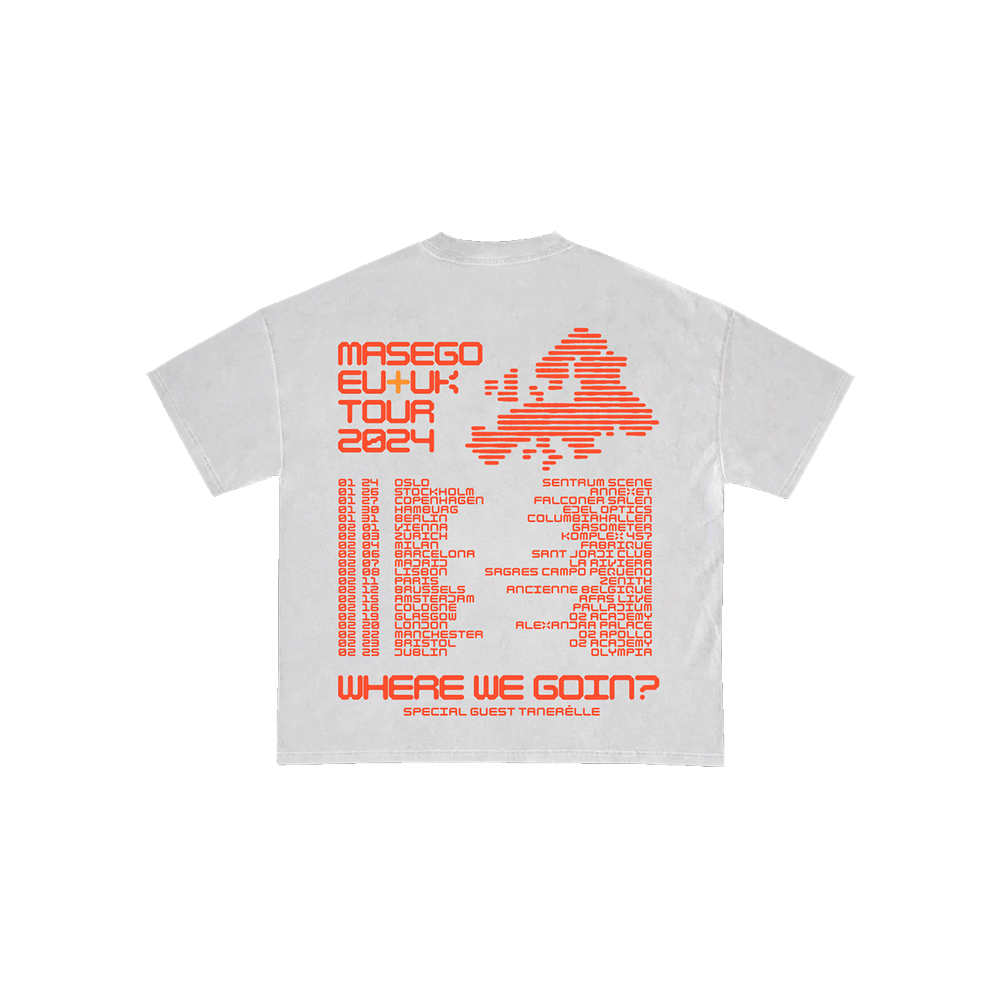 White Tour T-shirt (Map Graphic)